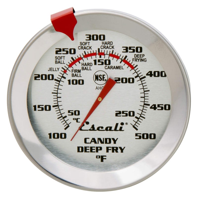 Escali AHC2 Stainless Steel Deep Frying and Candy Thermometer with Pot Clip, 12-Inch Probe with Candy Temperature Zones, NSF Certified - Image 4